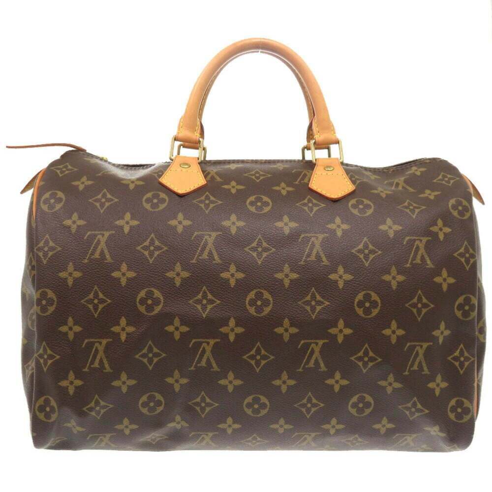 LOUIS VUITTON Authentic Brown Monogram Speedy 35 Bag - Picture 3 of 10